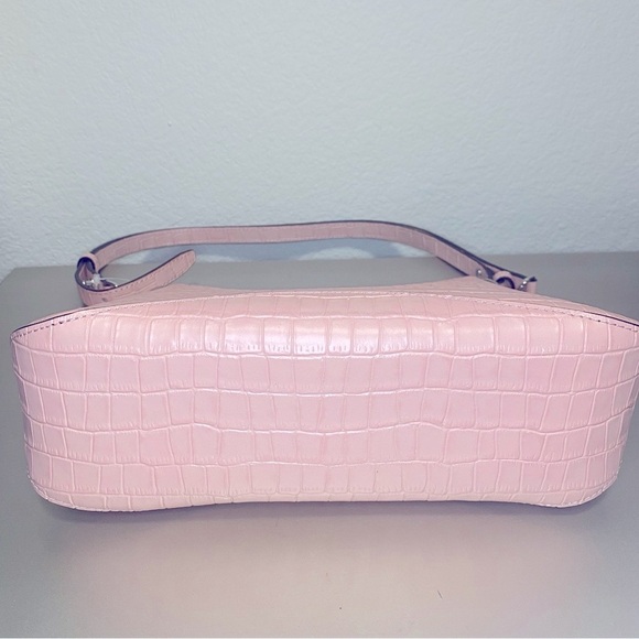 NWT Oryany Focus Mini Croc-Embossed Leather Crossbody Bag in Vintage Pink - Picture 7 of 16